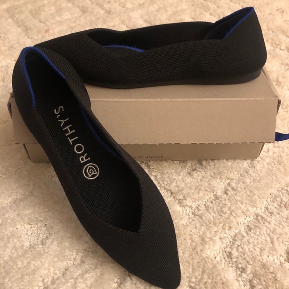 Rothy's Shoes - Rothy’s The Point in Black Solid